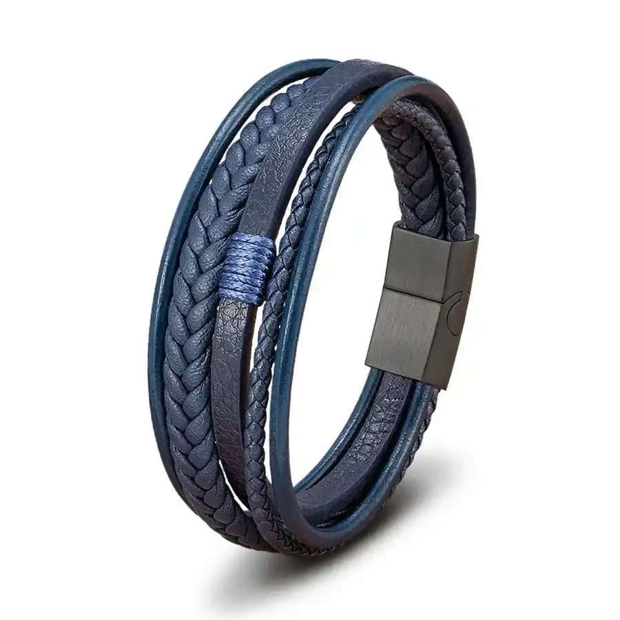 Taormina Leather & Steel Bracelet