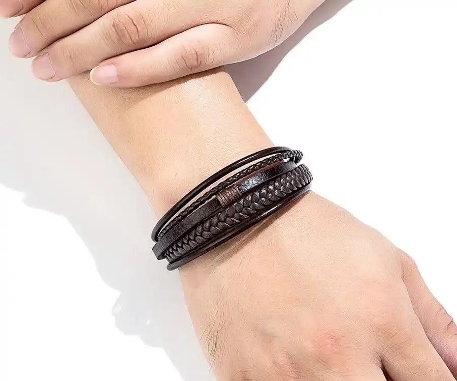 Taormina Leather & Steel Bracelet