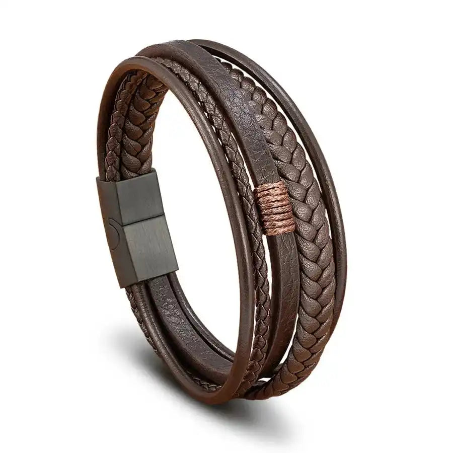 Taormina Leather & Steel Bracelet