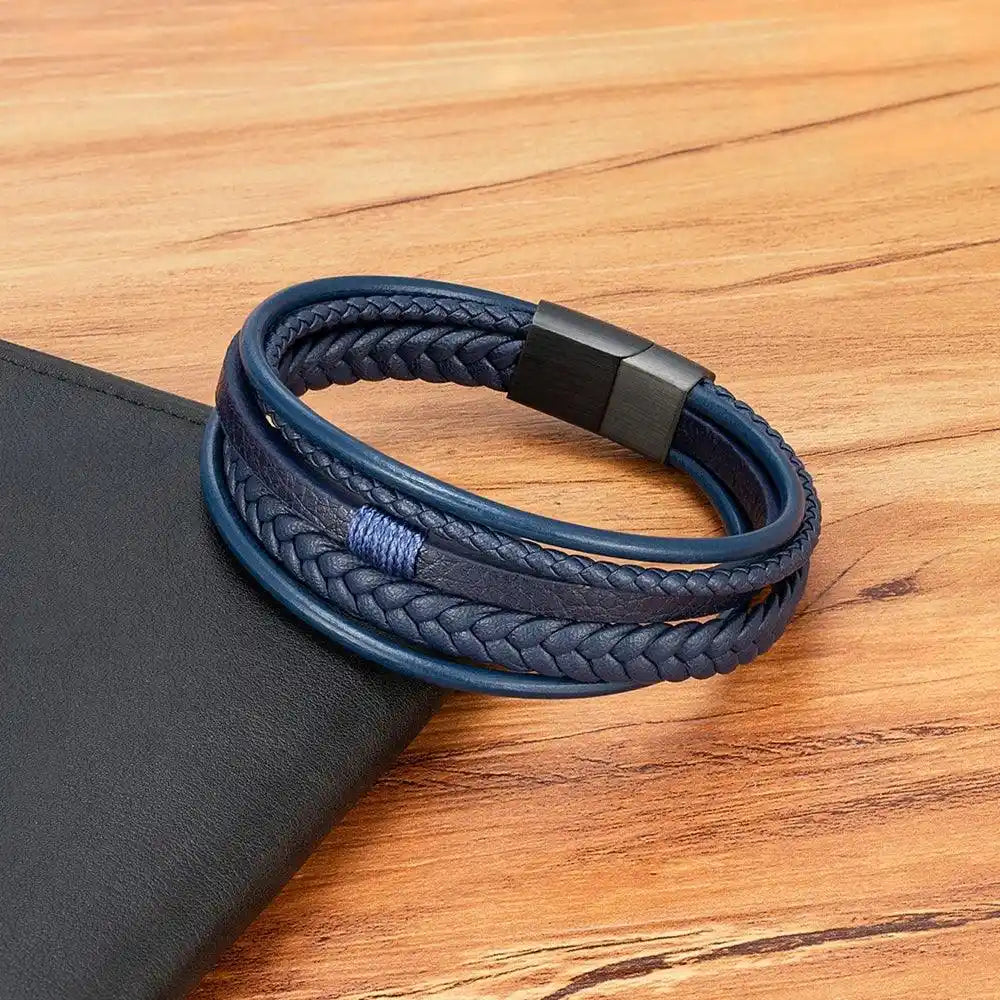 Taormina Leather & Steel Bracelet